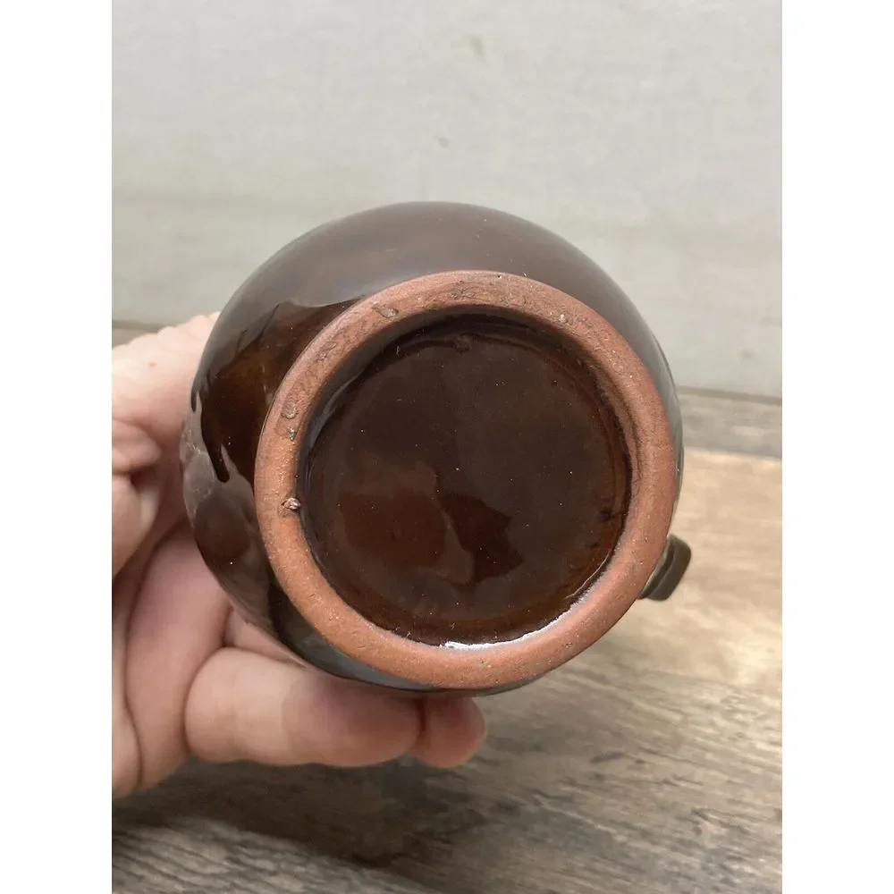 Ceramic Creamer small pitcher brown Multi‎ Colored.